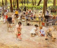 Paul Michel Dupuy - Le Parc Monceau A Paris